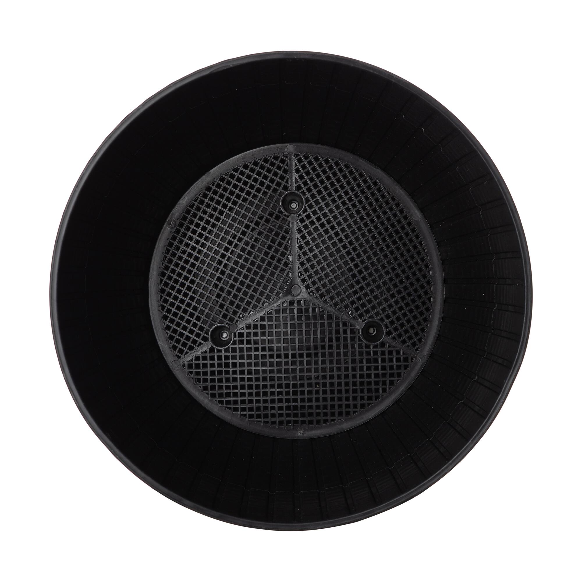 Glitzhome® 30" Solar Lighted Black Plastic Hanging Planter